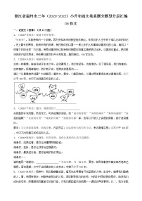 浙江省温州市三年（2020-2022）小升初语文卷真题分题型分层汇编-07作文