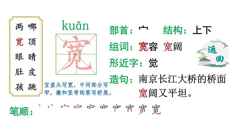 部编版语文二年级上册 1 小蝌蚪找妈妈 生字讲解 （课件）05