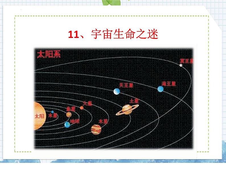 部编版语文六年级上册 第 11课    宇宙生命之谜（课件）01