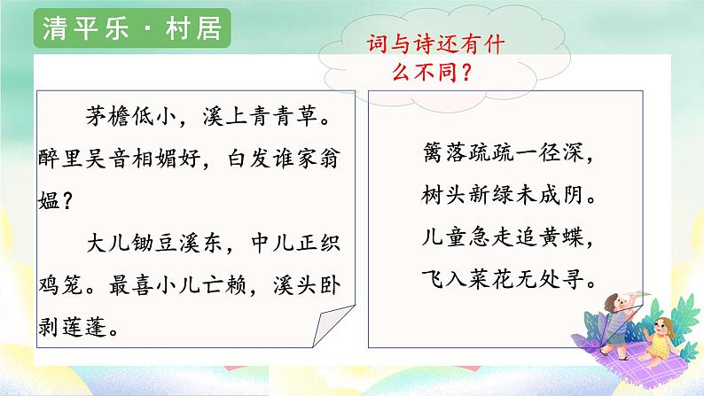 部编版语文四年级下册 1《古诗词三首 清平乐·村居》（课件）05