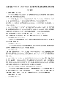 山东省临沂市三年（2020-2022）小升初语文卷真题分题型分层汇编-06作文