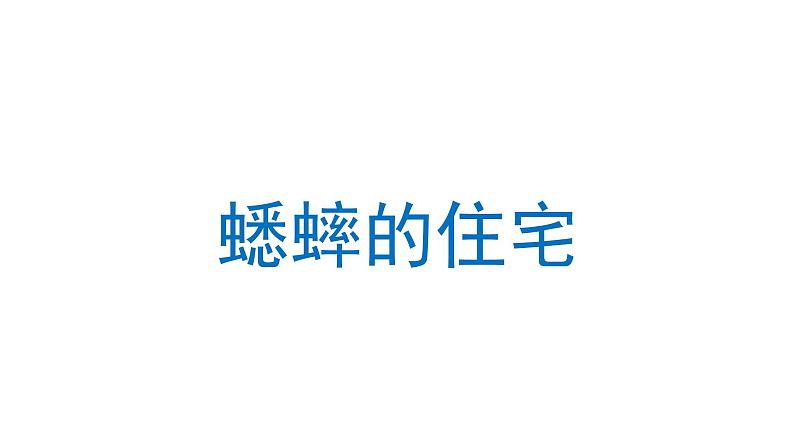 蟋蟀的住宅 课件 部编版语文四年级上册第1页