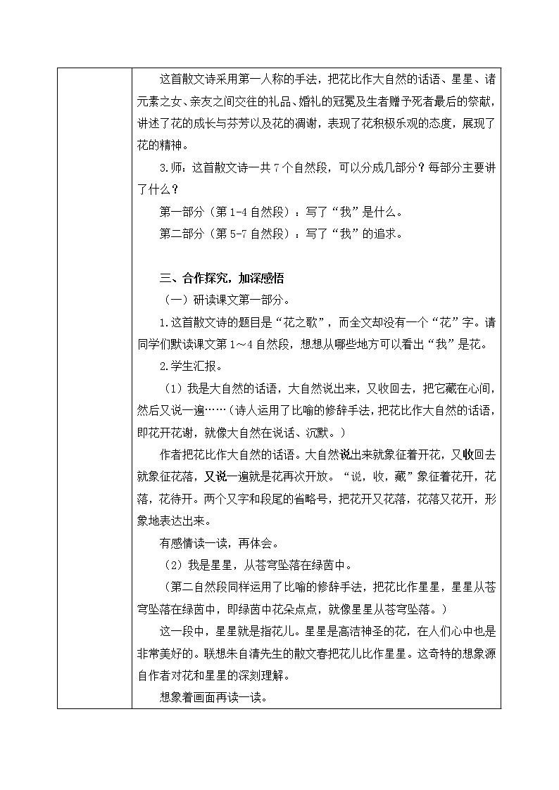 部编版6年级语文4《花之歌》PPT+教案03