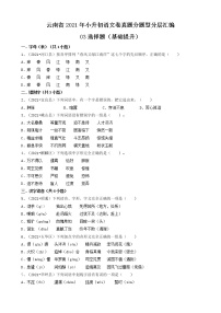 云南省2021年小升初语文卷真题分题型分层汇编-03选择题（基础提升）