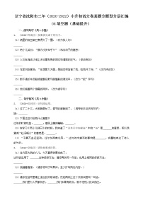 辽宁省沈阳市三年（2020-2022）小升初语文卷真题分题型分层汇编-04填空题（基础提升）