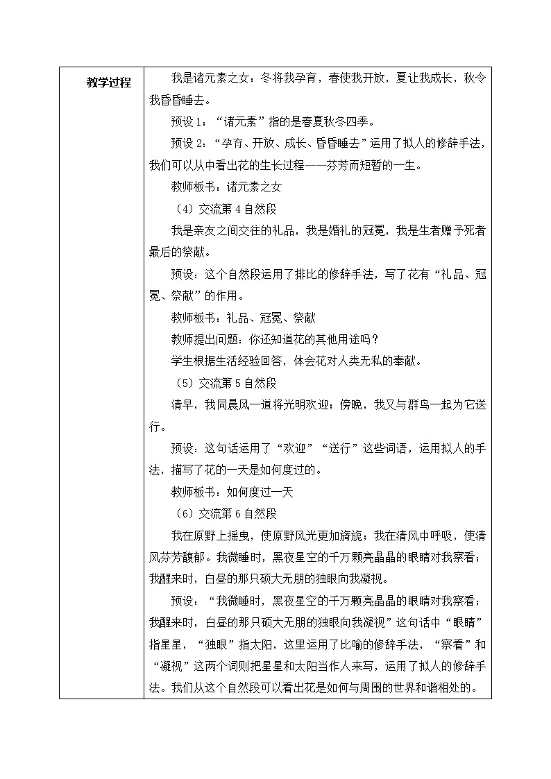 部编版6上语文4《花之歌》课件PPT+教案03