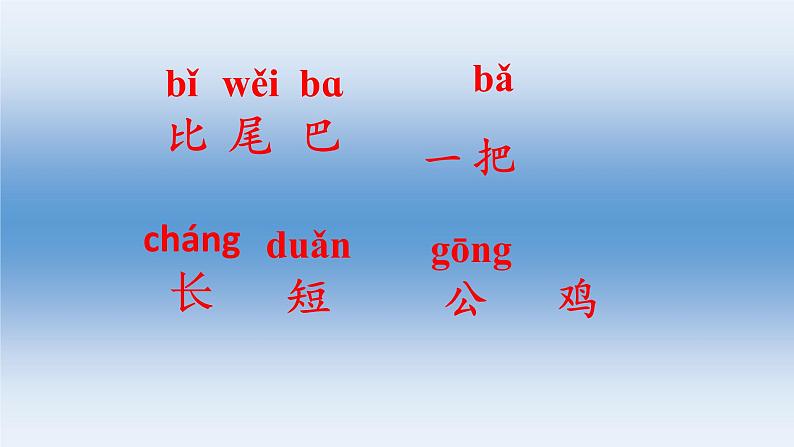 人教部编版语文一年级上册课文（二）6.比尾巴  课件第4页