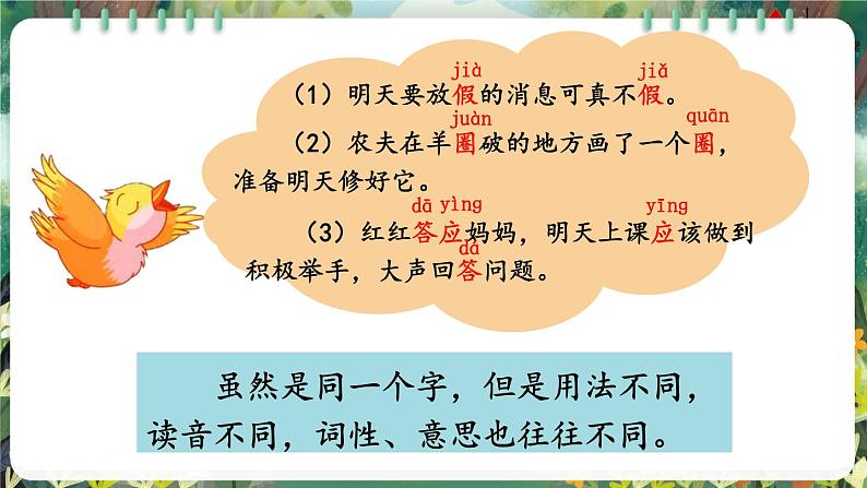 部编版三上语文期末专题  1-2 识字：我是百灵鸟（多音字）PPT课件03