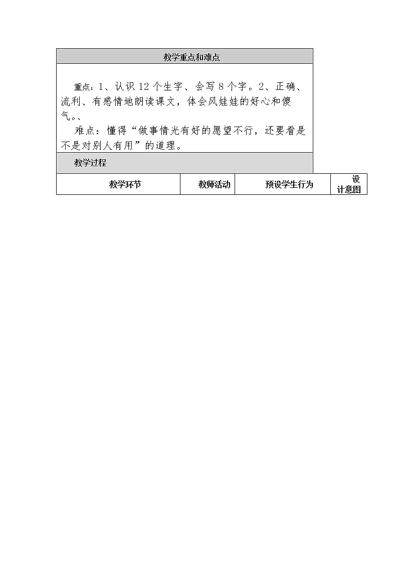 部编版二年级语文上册--24《风娃娃》教学设计1第2页