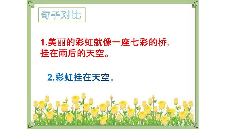 人教部编版语文二年级上册 认识比喻句 复习课件第2页