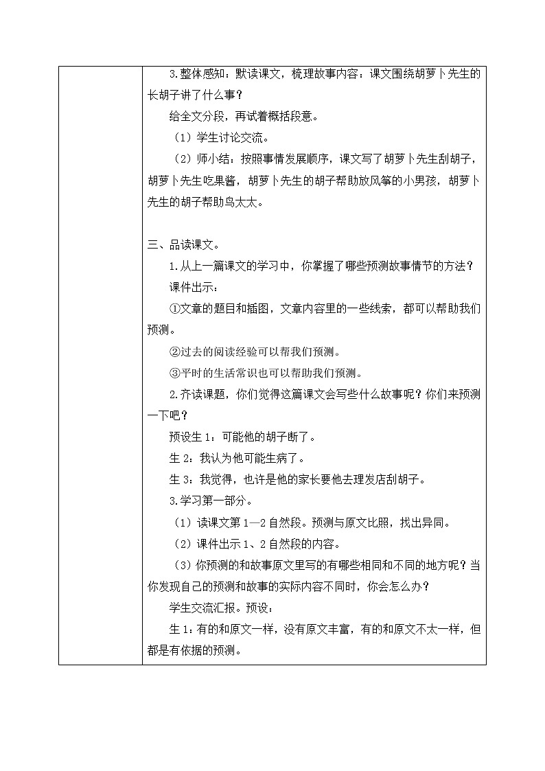 13《胡萝卜先生的长胡子》课件+教案02