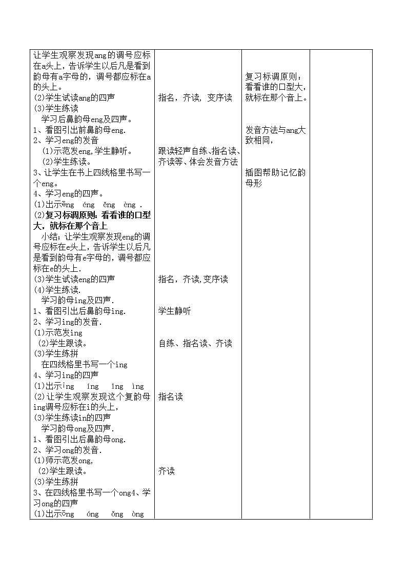 部编版语文一年级上册13.ang eng ing ong（教案）03