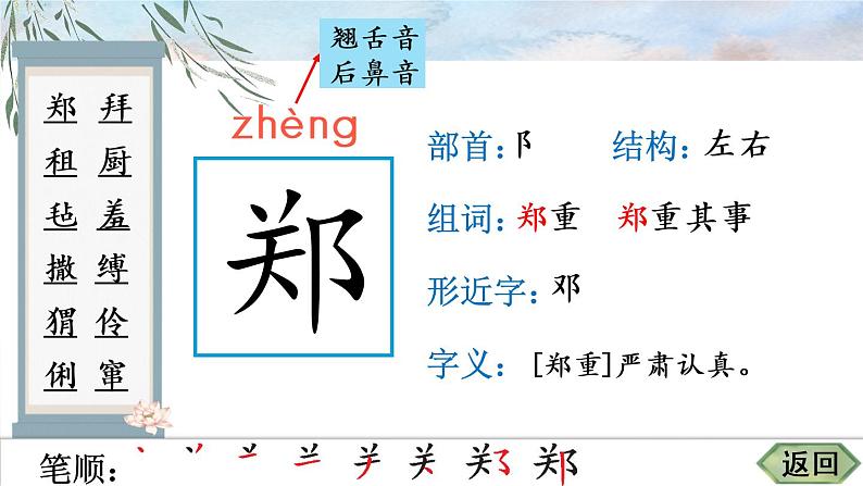 部编语文六年级上册24 少年闰土生字教学课件03