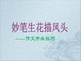 人教部编版语文四年级上册 作文开头技巧——妙笔生花描凤头 复习课件