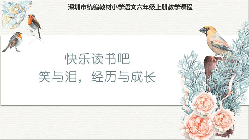 第四单元《快乐读书吧：笑与泪，经历与成长》课件+教案+学习单01
