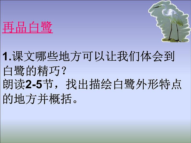 部编版五年级语文上册--1.白鹭-课件第7页