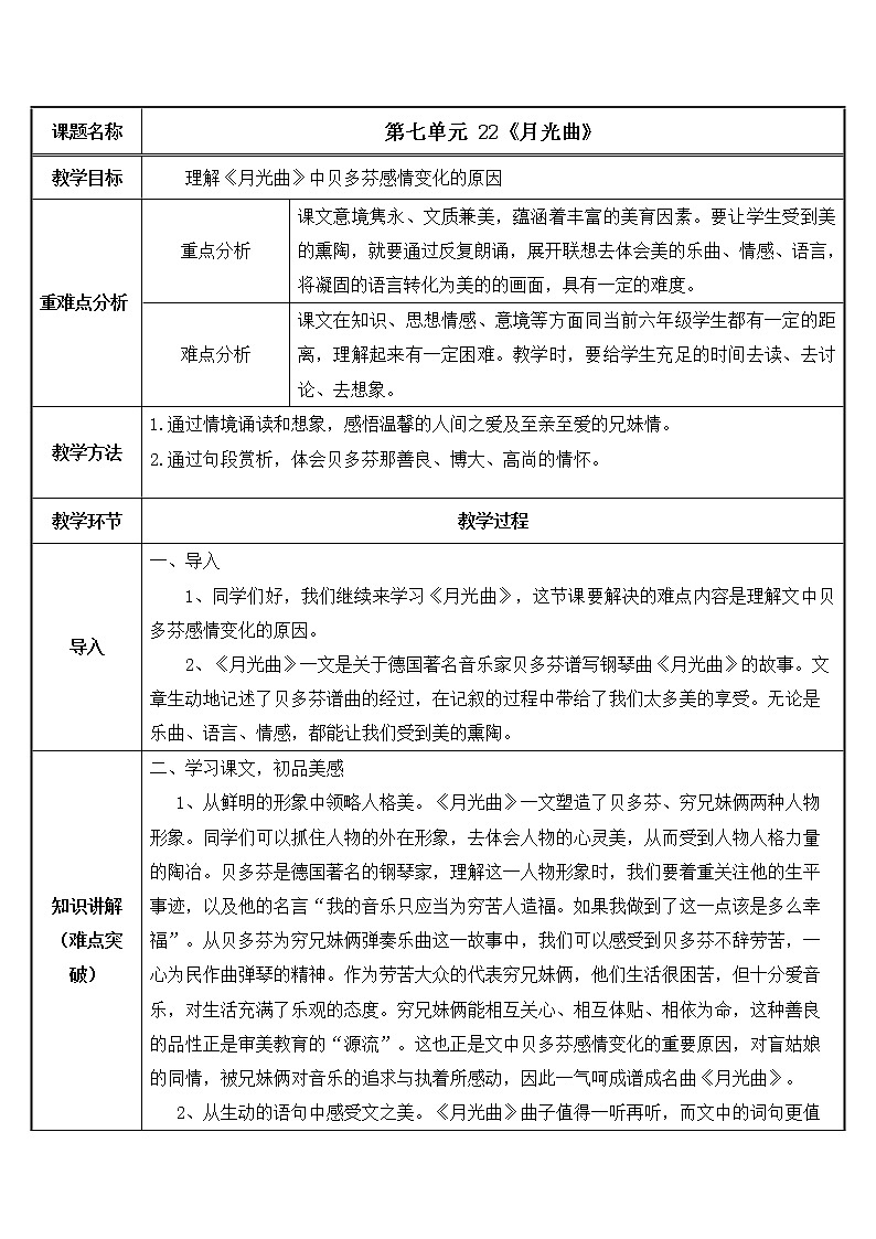 7.2《月光曲》教案第1页