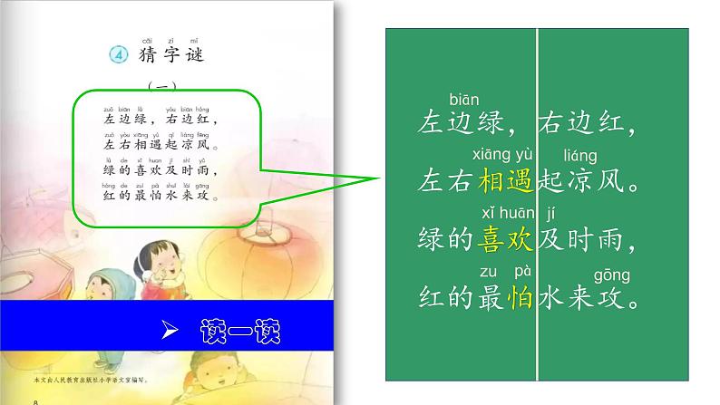 小学语文 部编版 一年级 识字《猜字谜》（第1课时）pptx 课件08