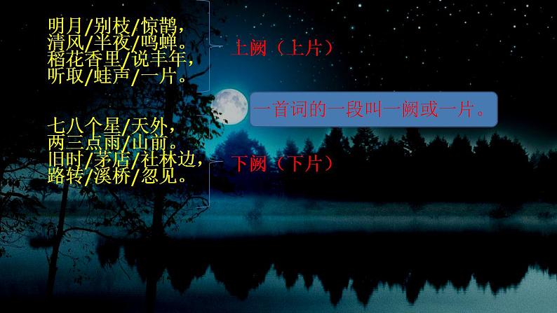 人教部编版语文六年级上册3.古诗三首——西江月·夜行黄沙道中  课件05