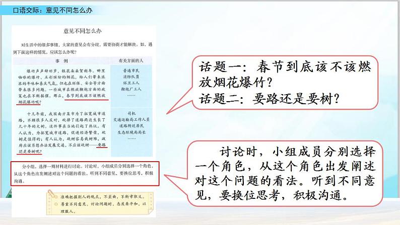 部编版6上语文口语交际《意见不同怎么办》PPT课件+教案04