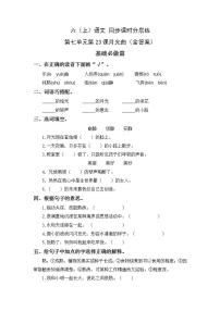 小学语文人教部编版六年级上册23 月光曲课时训练