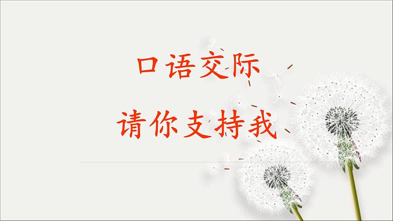 人教部编版语文六年级上册第四单元 口语交际：请你支持我  课件01