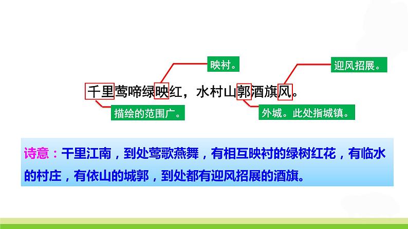 人教部编版语文六年级上册17.古诗三首——江南春  课件1第5页