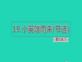 2022四年级语文下册第6单元第19课小英雄雨来习题课件新人教版