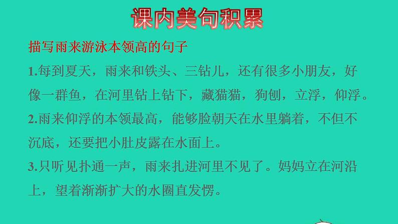 2022四年级语文下册第6单元第19课小英雄雨来拓展积累课件新人教版03