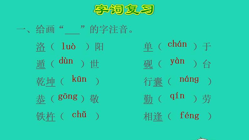 2022四年级语文下册第8单元复习课件新人教版第2页