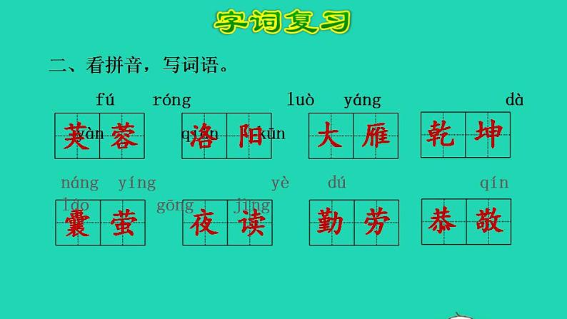 2022四年级语文下册第8单元复习课件新人教版第3页