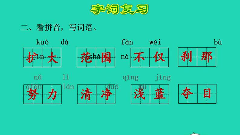 2022四年级语文下册第5单元复习课件新人教版第3页