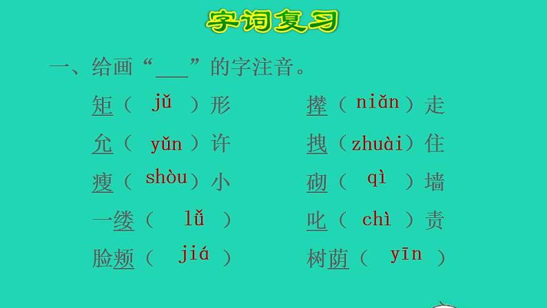 2022四年级语文下册第7单元复习课件新人教版第2页