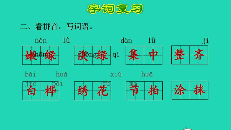 2022四年级语文下册第3单元复习课件新人教版04