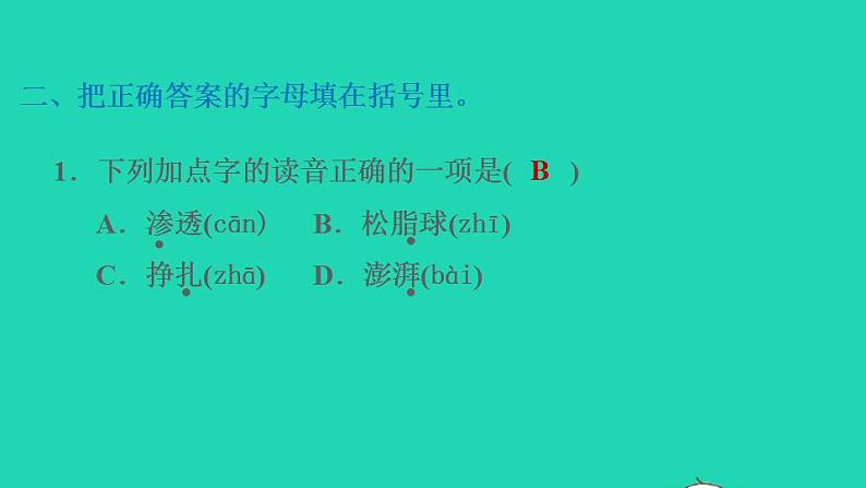 2022四年级语文下册第2单元第5课琥珀课后练习课件2新人教版第3页