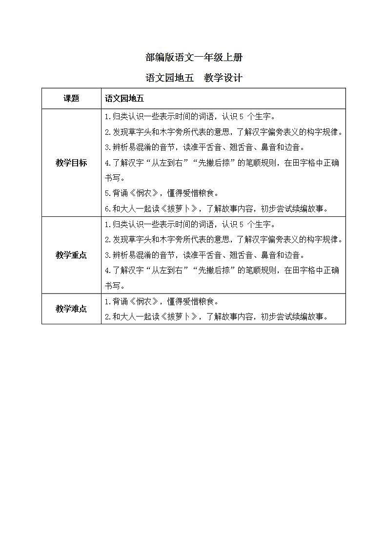 部编版语文一年级上册  语文园地五  课件PPT+生字课件+教案+音视频素材01