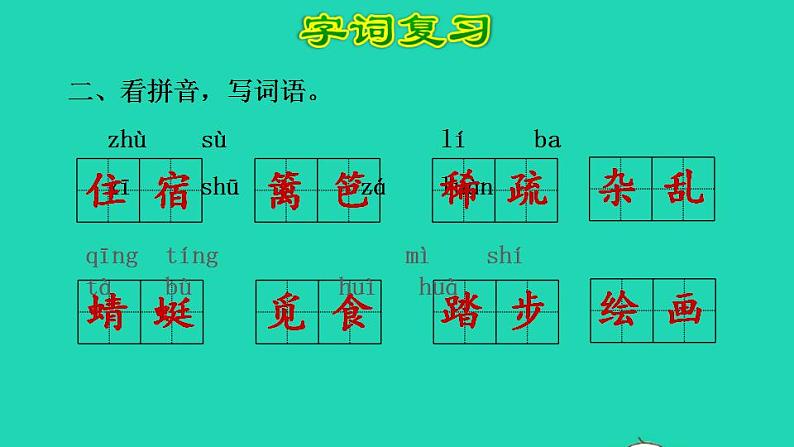 2022四年级语文下册第1单元复习课件新人教版03