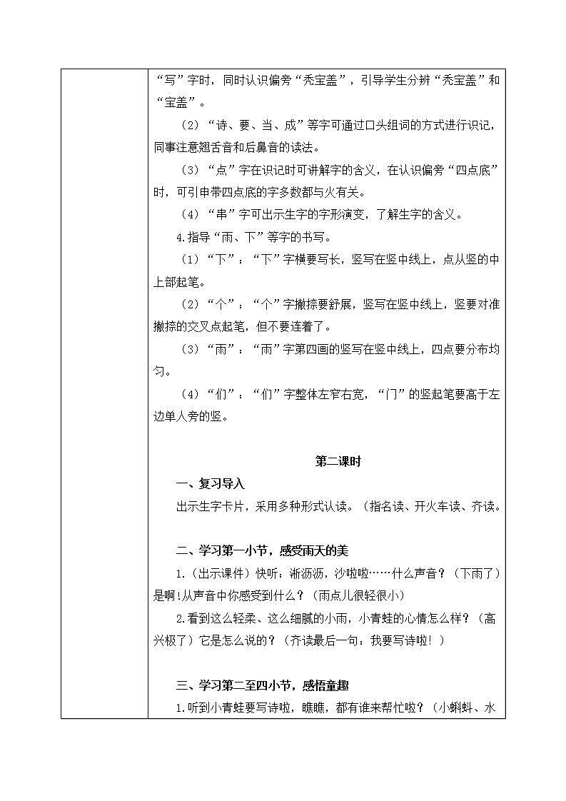 课文7《青蛙写诗》课件PPT+生字课件+教案+练习+音视频素材02