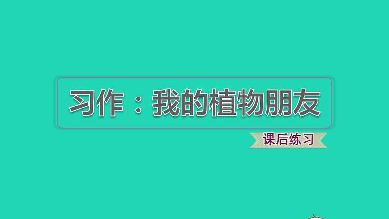 2022三年级语文下册第1单元习作：我的植物朋友习题课件新人教版01