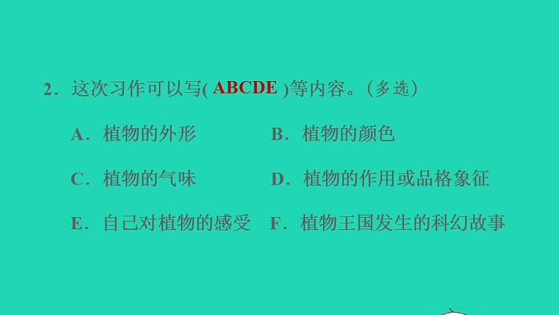 2022三年级语文下册第1单元习作：我的植物朋友习题课件新人教版03