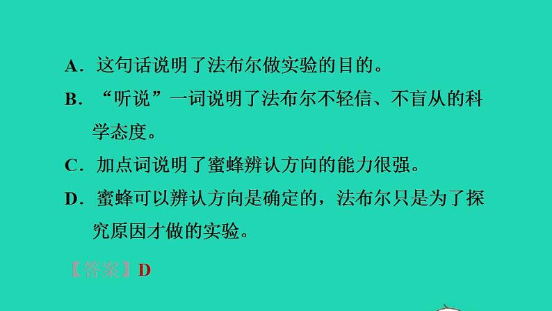 2022三年级语文下册第4单元第14课蜜蜂课后练习课件1新人教版第7页