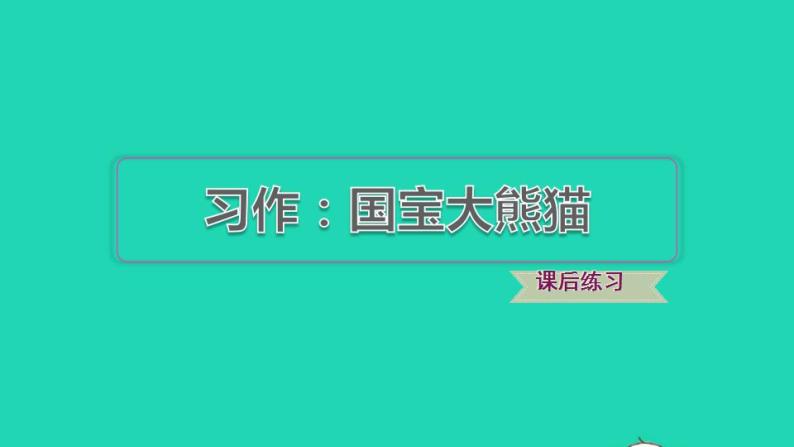 2022三年级语文下册第7单元习作：国宝大熊猫习题课件新人教版01