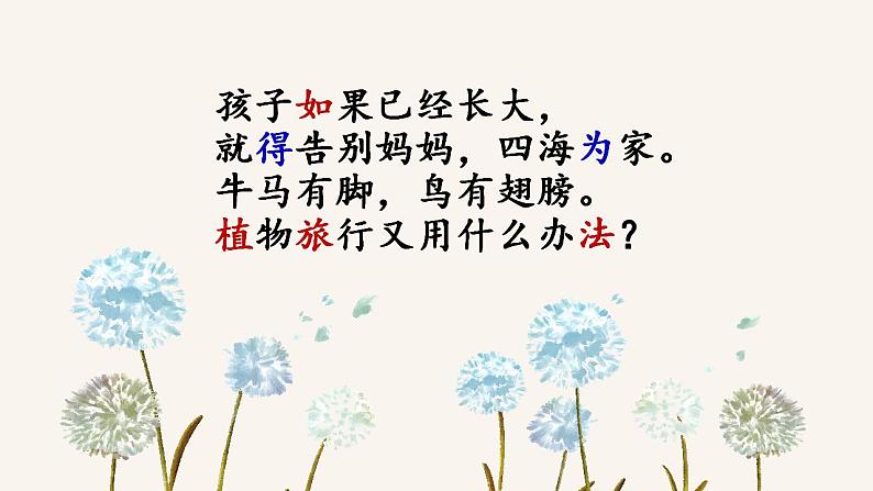 小学语文 部编版 二年级《植物妈妈有办法》（第一课时）课件第5页