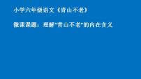 人教部编版六年级上册20* 青山不老课文内容ppt课件