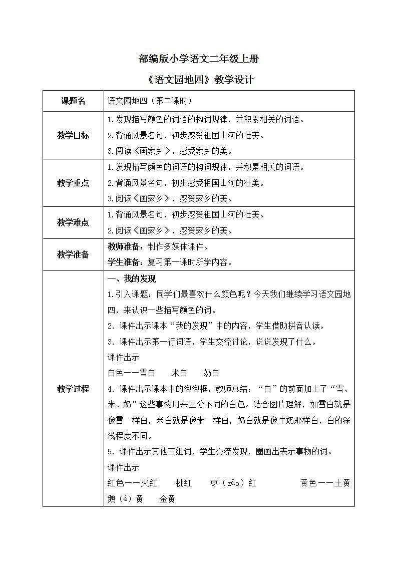 部编版语文二年级上册《语文园地四》第二课时PPT课件+教案01