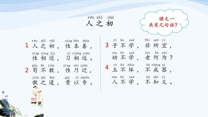 统编小学语文一年级下册识字（二） 8.《人之初》 第2课时课件03