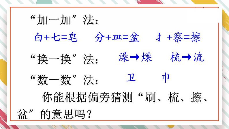 语文园地八（课件）一年级下册语文部编版第6页