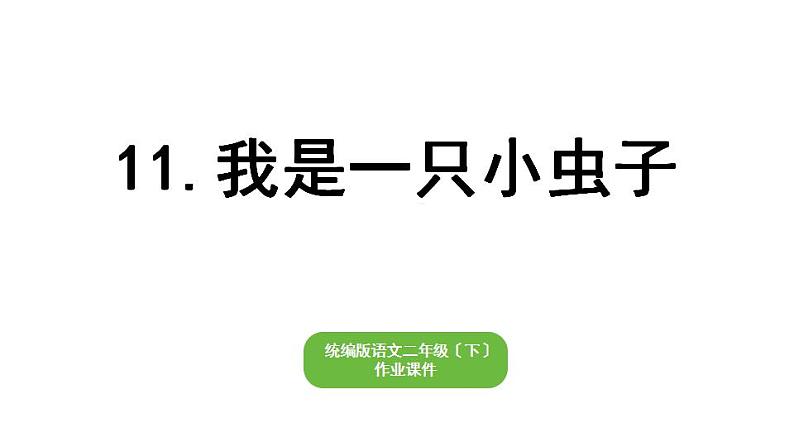 部编版小学语文二年级下册期末复习课件11我是一只小虫子01