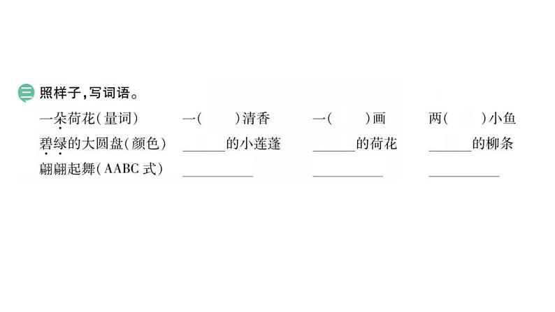 部编版小学也三年级下册期末复习课件3 荷花第4页