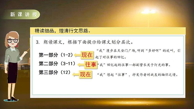 人教部编版语文六上第二单元《8灯光》教学课件第8页